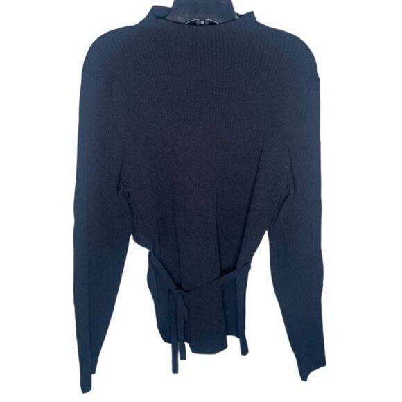 Babaton 2XL Aritzia Black Top Long Sleeve Sweater Shirt Ribbed Thick Fall Winter - Picture 4 of 16